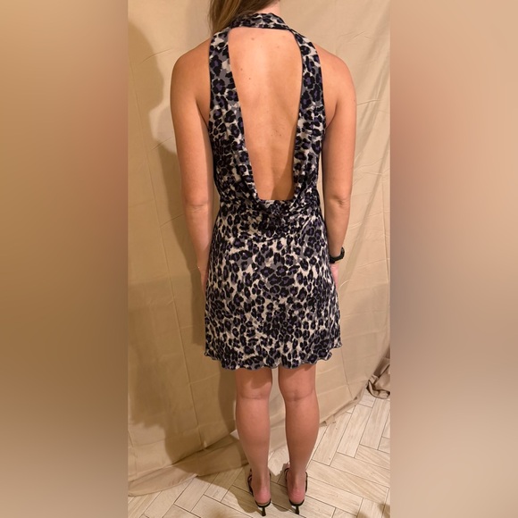 Y2K Leopard Dress with Cowl Back and Flattering Front Knot - Picture 10 of 10